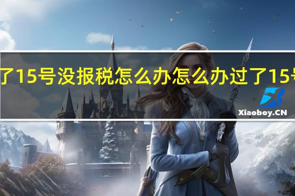 过了15号没报税怎么办 怎么办过了15号没报税