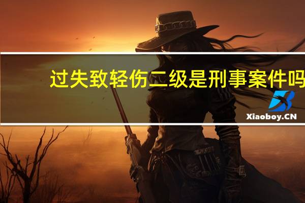 过失致轻伤二级是刑事案件吗