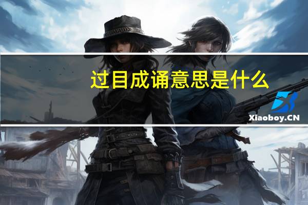 过目成诵意思是什么