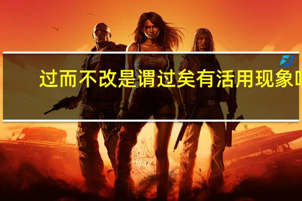 过而不改是谓过矣有活用现象吗