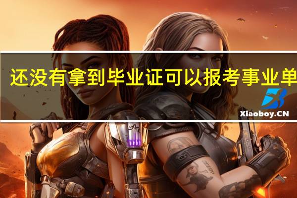 还没有拿到毕业证可以报考事业单位吗
