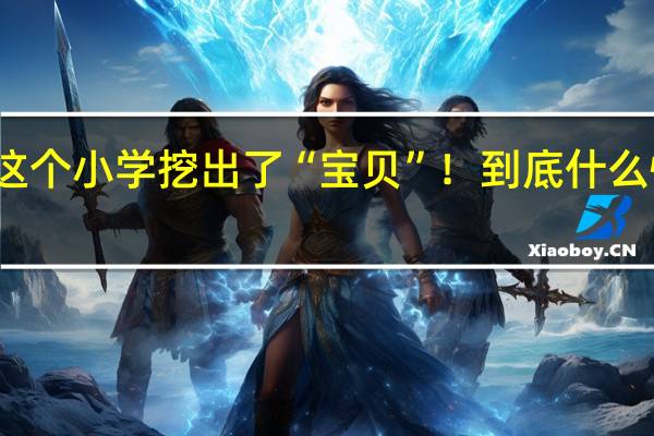 这个小学挖出了“宝贝”！ 到底什么情况嘞