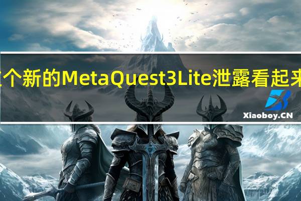 这个新的 Meta Quest 3 Lite 泄露看起来很疯狂