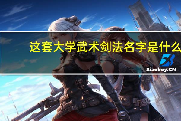 这套大学武术剑法名字是什么