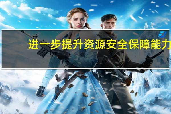 进一步提升资源安全保障能力