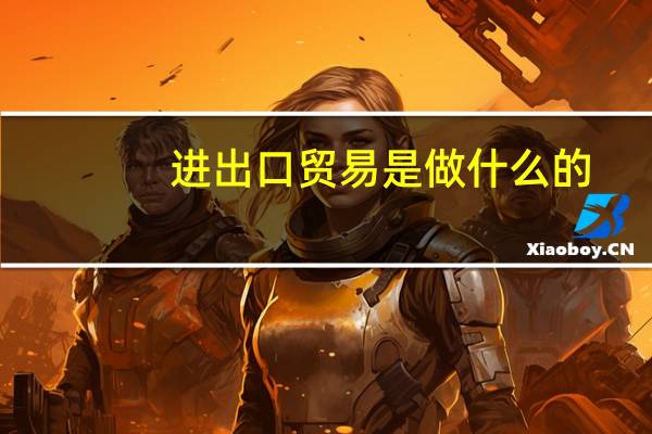 进出口贸易是做什么的