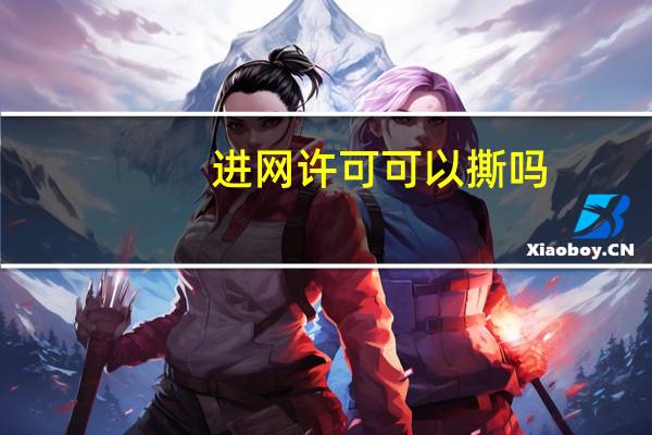 进网许可可以撕吗（进网许可）