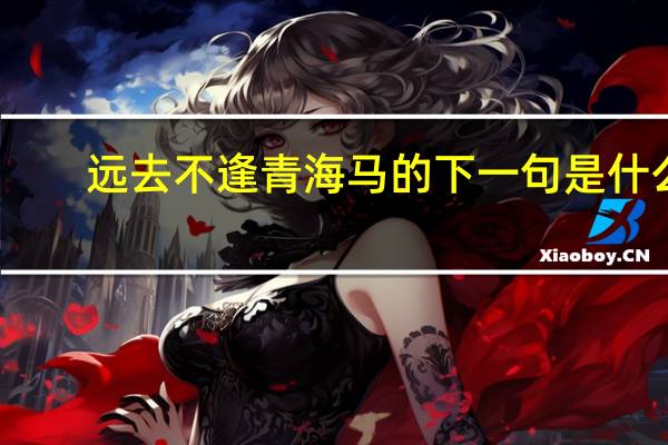 远去不逢青海马的下一句是什么