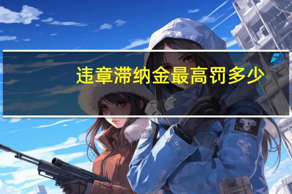 违章滞纳金最高罚多少（违章滞纳金）