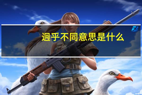 迥乎不同意思是什么