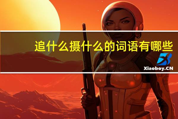 追什么摄什么的词语有哪些?
