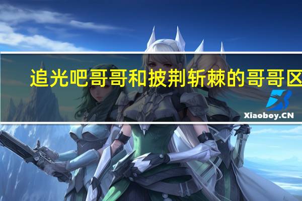 追光吧哥哥和披荆斩棘的哥哥区别(追光吧哥哥和披荆斩棘的哥哥)