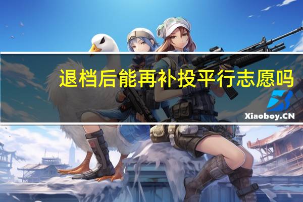 退档后能再补投平行志愿吗