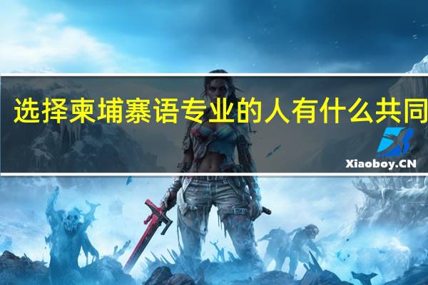 选择柬埔寨语专业的人有什么共同特征