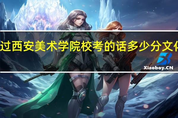 通过西安美术学院校考的话多少分文化课能上