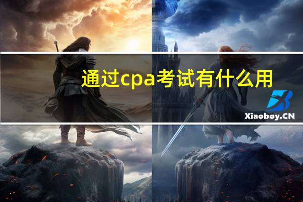 通过cpa考试有什么用