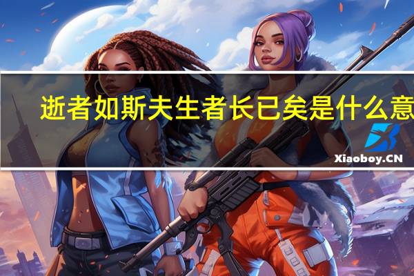逝者如斯夫生者长已矣是什么意思