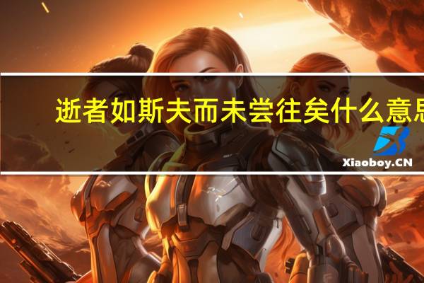 逝者如斯夫而未尝往矣什么意思