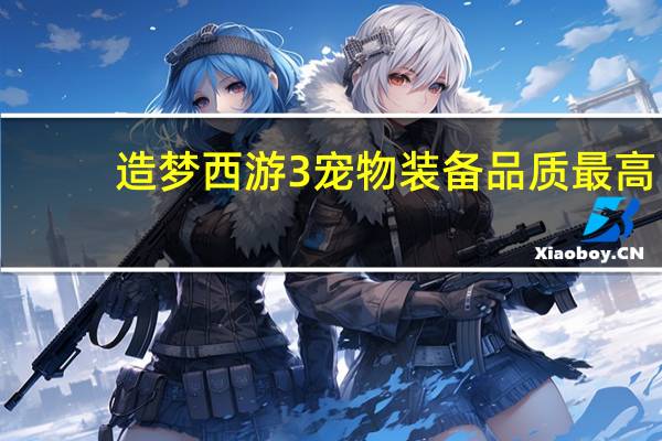 造梦西游3宠物装备品质最高（造梦西游3宠物装备品质）