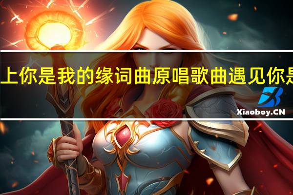 遇上你是我的缘词曲原唱 歌曲遇见你是我的缘