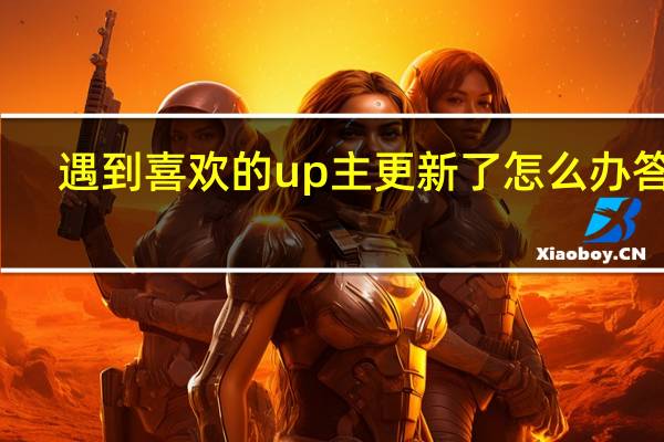 遇到喜欢的up主更新了怎么办答案（遇到喜欢的up主更新了怎么办）
