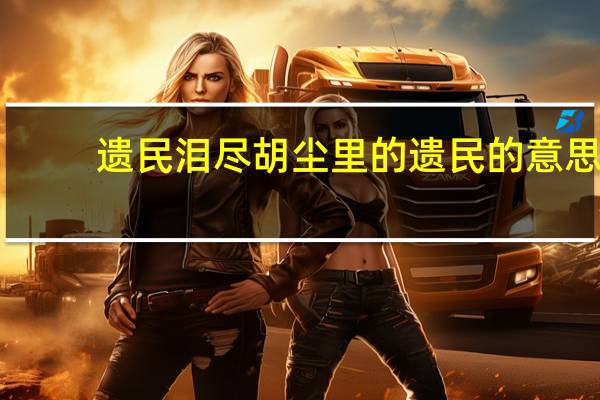 遗民泪尽胡尘里的遗民的意思