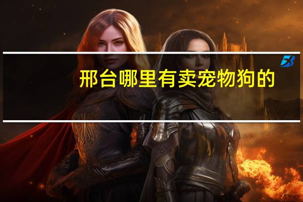 邢台哪里有卖宠物狗的