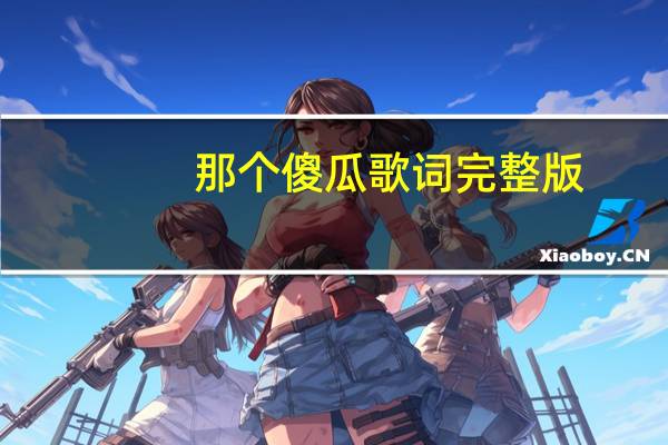 那个傻瓜歌词完整版（那个傻瓜歌词）