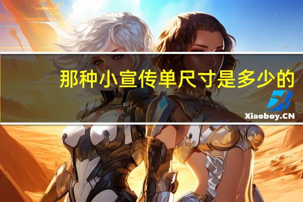 那种小宣传单尺寸是多少的，比A4小的那种