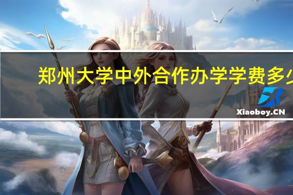 郑州大学中外合作办学学费多少