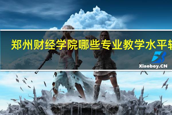郑州财经学院哪些专业教学水平较高