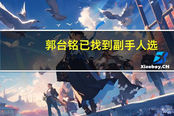 郭台铭已找到副手人选？郭台铭竞选办公室发言人：不知道到底是谁