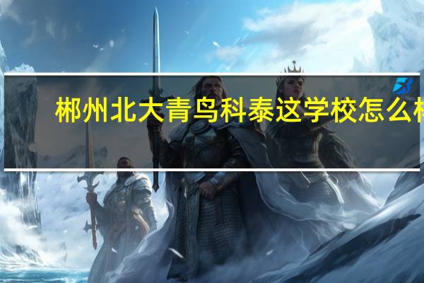 郴州北大青鸟科泰这学校怎么样