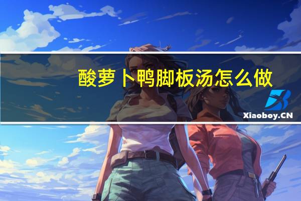 酸萝卜鸭脚板汤怎么做
