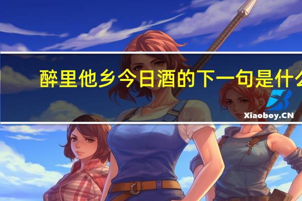 醉里他乡今日酒的下一句是什么