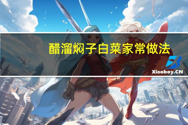 醋溜焖子白菜家常做法