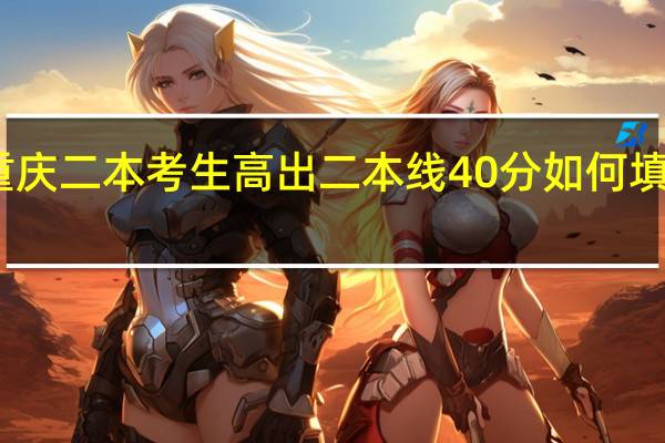 重庆二本考生高出二本线40分如何填报志愿