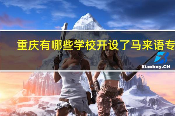 重庆有哪些学校开设了马来语专业