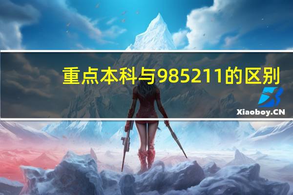 重点本科与985 211的区别