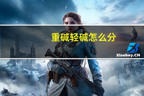 重碱轻碱怎么分