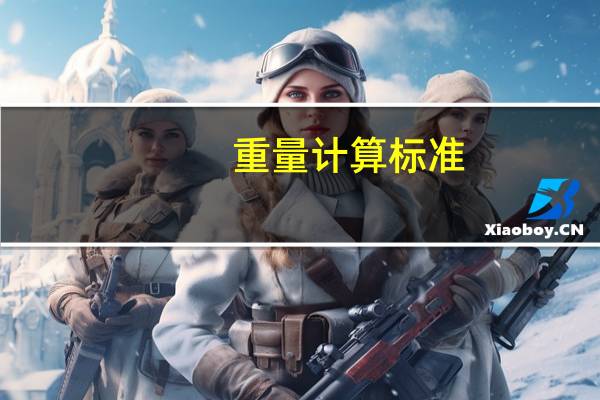 重量计算标准