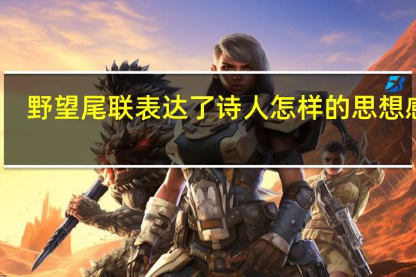 野望尾联表达了诗人怎样的思想感情