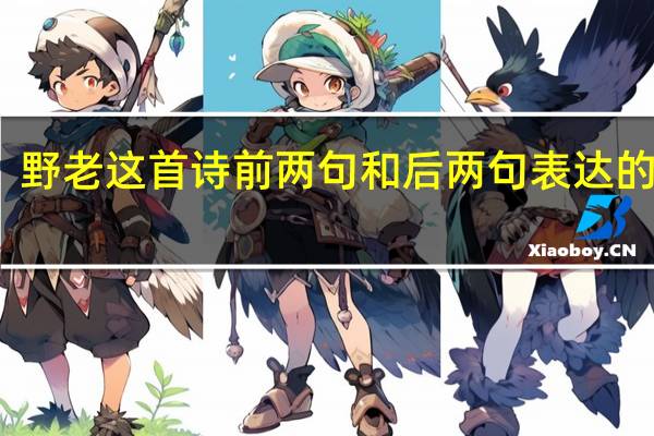 野老这首诗前两句和后两句表达的感情