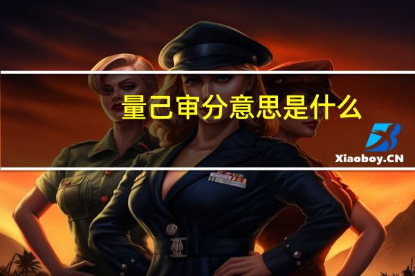 量己审分意思是什么