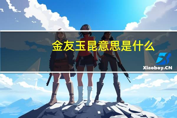 金友玉昆意思是什么