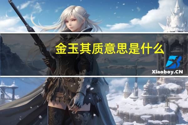 金玉其质意思是什么