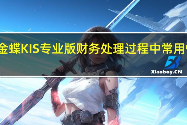 金蝶KIS专业版财务处理过程中常用快捷键