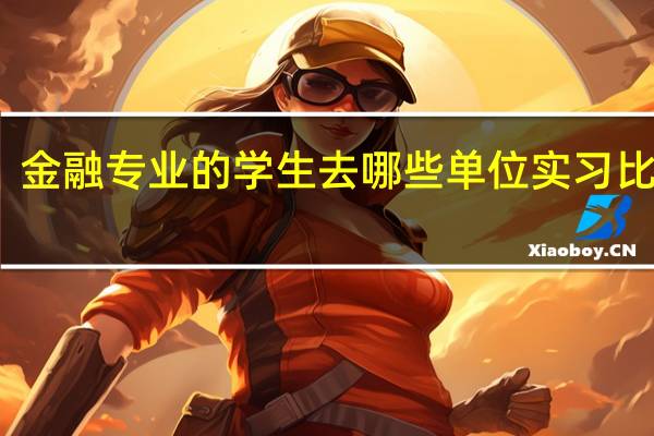 金融专业的学生去哪些单位实习比较好