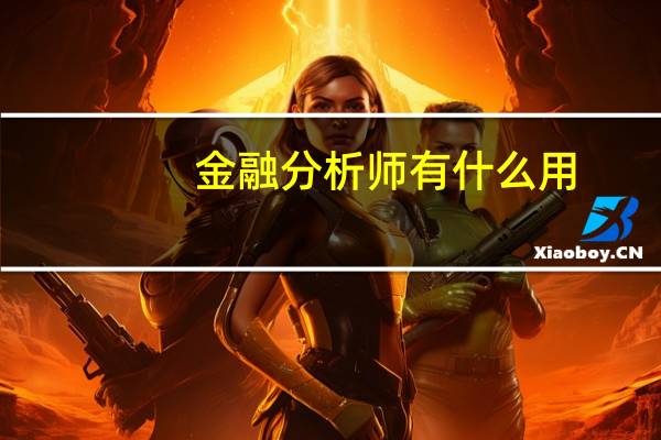 金融分析师有什么用
