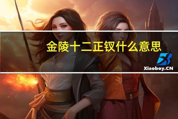 金陵十二正钗什么意思